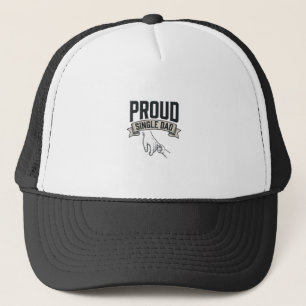 Proud Single Dad Vintage Engraving Shirt Design_1 Trucker Hat