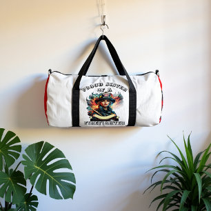 Proud Sister A Firefighter Hero Duffle Bag