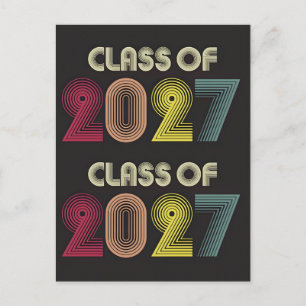 Proud Sister Of 2027 Senior Class Shirt Holiday Postcard