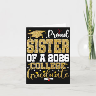 Proud sister of a 2026 college graduate card