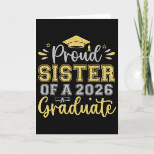 Proud Sister Of A 2026 Graduate Senior Graduation  Card
