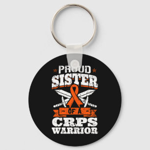 Proud Sister Of A Crps Warrior Rsd Awareness Ribbo Key Ring