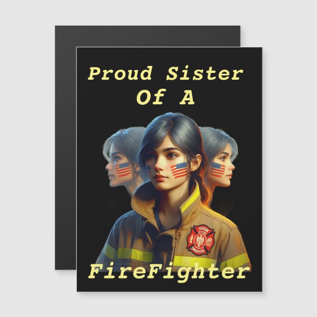 Proud Sister Of A FireFighter Determined Look W (Front/Back)