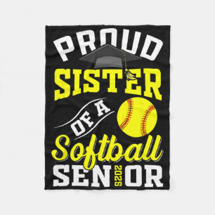 Proud Sister Of A Softll Senior Cl Of 2025 Graduat Fleece Blanket