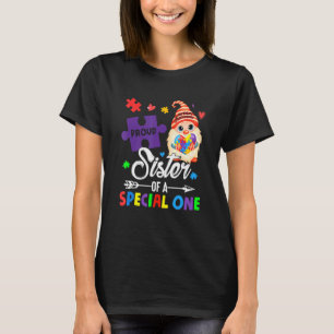Proud Sister Of A Special One Puzzle Gnome Autism T-Shirt