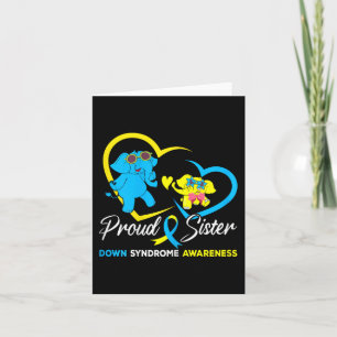 Proud Sister World Down Syndrome Awareness Day Ele Card