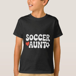 Proud Soccer Aunt Family Sport Retro Groovy Nephew T-Shirt