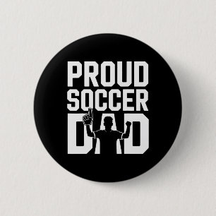 Proud Soccer Dad Cheerful Fan For Fathers _1  6 Cm Round Badge