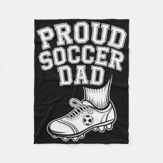 Proud Soccer Dad Cheerful Fan For Fathers _2  Fleece Blanket