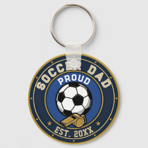 Proud Soccer Dad Football Supporter Key Ring