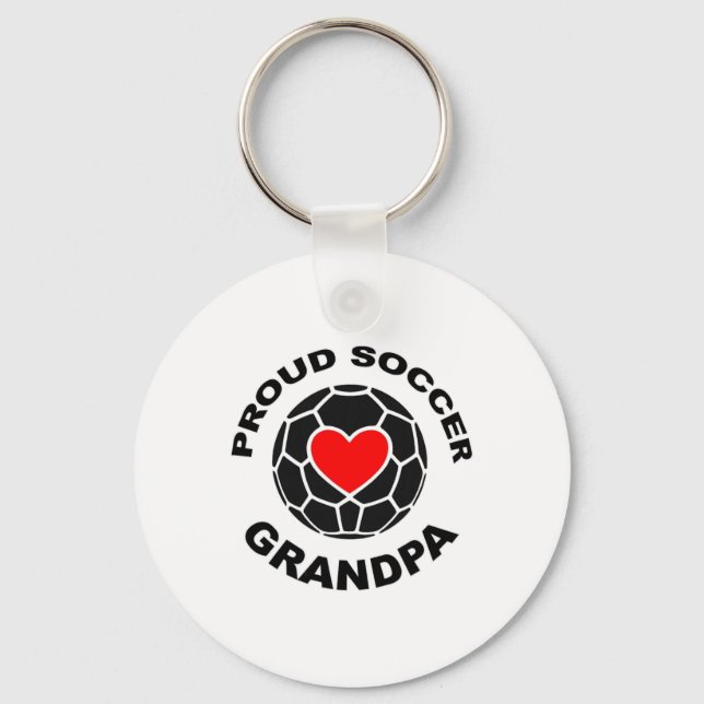 Proud Soccer Grandpa  Key Ring (Front)