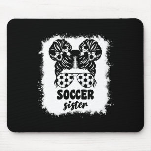 Proud Soccer Little Sister For Byby Girls Kids Mes Mouse Pad