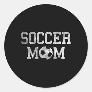 Proud Soccer Mum Shirt Funny Sport Gift For Game D Classic Round Sticker