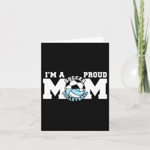 Proud Soccer Volleyball Mum Gift For Sports Moms Card