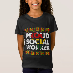 Proud Social Worker Black History Month Africa Mel T-Shirt