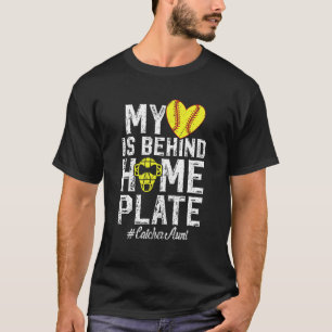 Proud Softball Catcher Aunt of A Softball Catcher T-Shirt