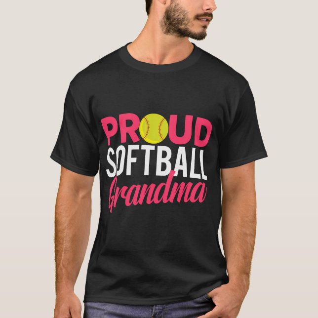 Proud Softball Grandma T-Shirt (Front)