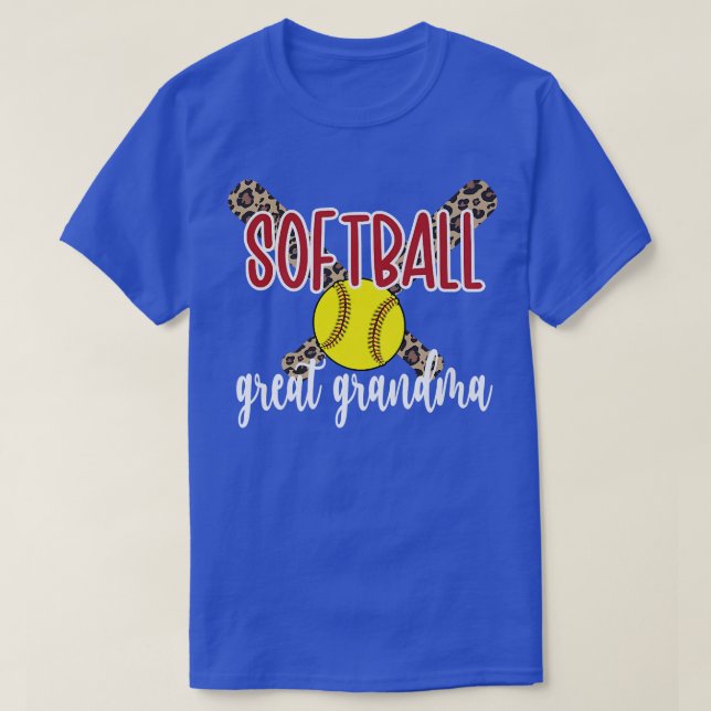 Proud Softball Great Grandma Of A Softball Player  T-Shirt (Design Front)