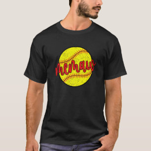 Proud Softball Memaw Grandma Of A Softball Player T-Shirt