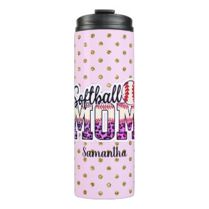 Proud Softball Mum Life Thermal Tumbler