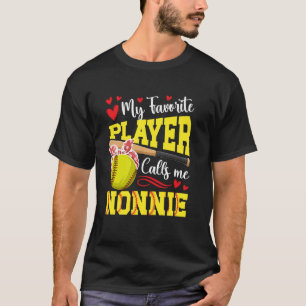 Proud Softball Nonnie Of A Softball Player Nonnie T-Shirt