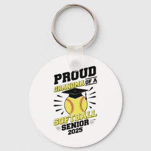 Proud Softll Senior Grandma Cl Of 2025 Graduation Key Ring