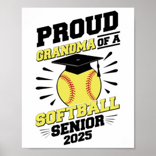 Proud Softll Senior Grandma Cl Of 2025 Graduation Poster