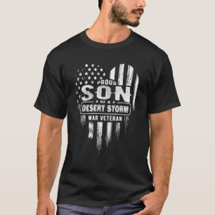 Proud Son Desert Storm War Veteran Dad Mum America T-Shirt