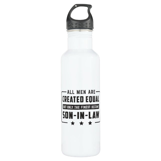 Proud Son In Law Best Son Awesome Gift Idea 710 Ml Water Bottle (Front)
