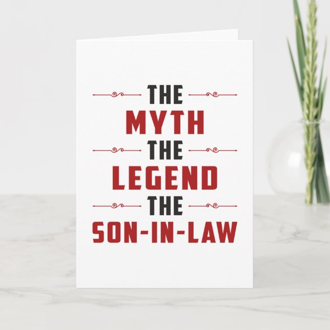 Proud Son In Law Father In Law Lawsuit Funny Gift Card (Front)