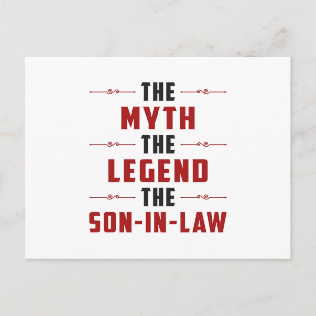 Proud Son In Law Father In Law Lawsuit Funny Gift Postcard (Front)