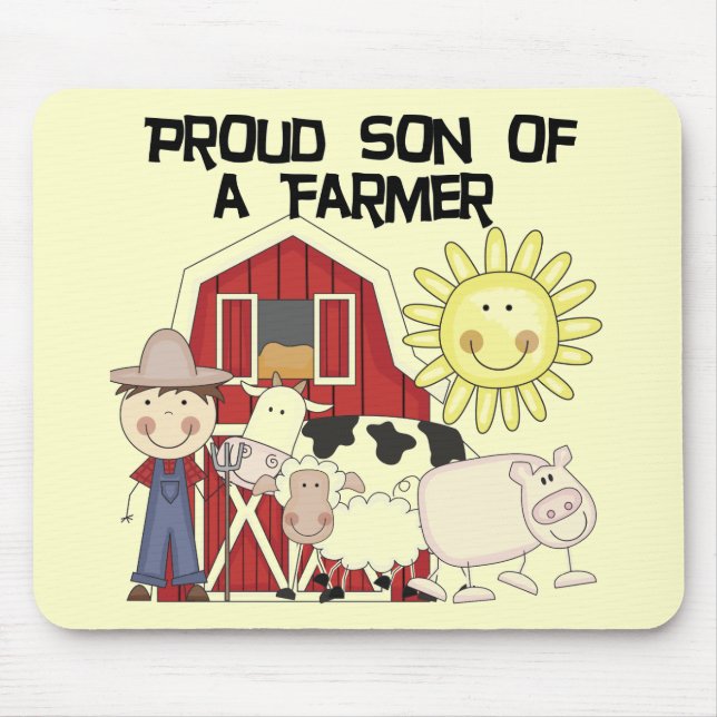 Proud Son of a Farmer Tshirts and Gifts Mouse Pad (Front)