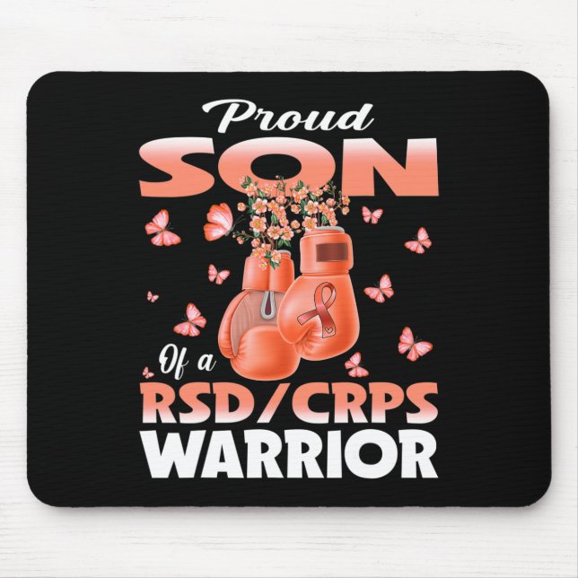 Proud Son Of A Rsd Crps Warrior Awareness Boxing G Mouse Pad (Front)