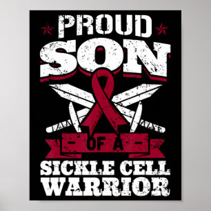 Proud Son Of A Sickle Cell Warrior Scd Awareness R Poster