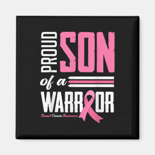 Proud Son Of A Warrior Mum Breast Cancer Awareness Magnet