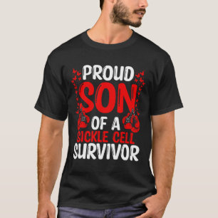 Proud Son Of Sickle Cell Survivor Awareness Ribbon T-Shirt