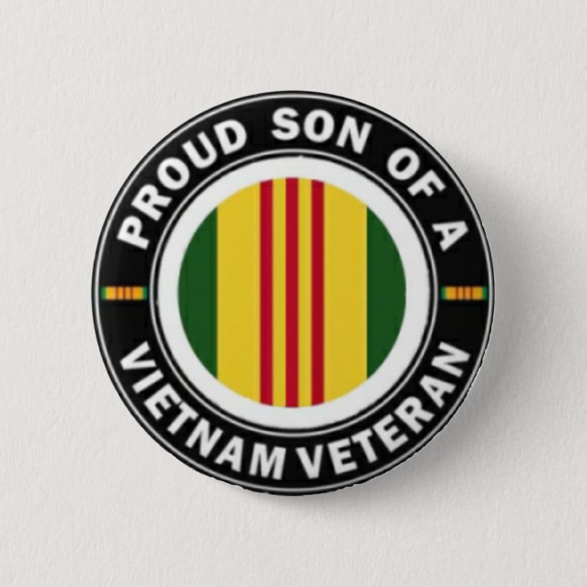 Proud Son of Vietnam Vet Button (Front)