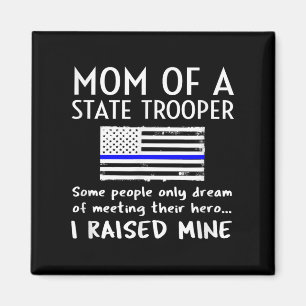 Proud State Trooper Mom Mother Thin Blue Line Amer Magnet