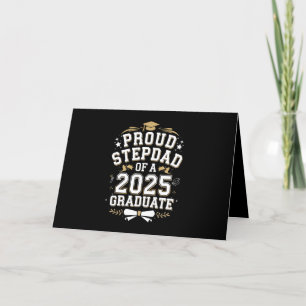 Proud Step Dad Of A 2025 Graduate Graduation Thank You Card