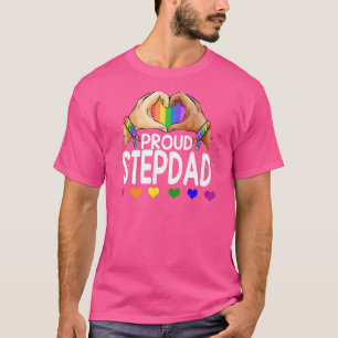 Proud Stepdad Lgbt Flag Gay Lesbian Pride Parades  T-Shirt