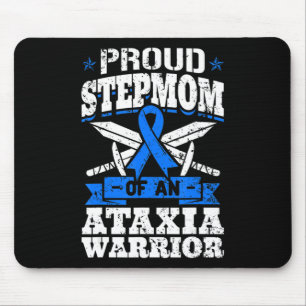 Proud Stepmom Of An Ataxia Warrior Awareness Ribbo Mouse Pad