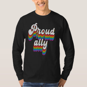 Proud Straight Ally LGBTQ Pride Gay Ally Lesbian P T-Shirt
