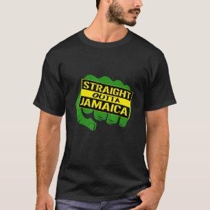 Proud & Strong Jamaican Fist Punch Jamaica Colours T-Shirt