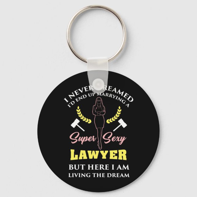 Proud Super Lawyer Lady Key Ring (Front)