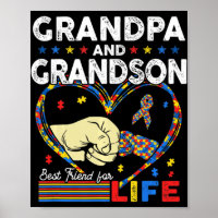 Proud Support Autism Grandpa And Grandson Autism A