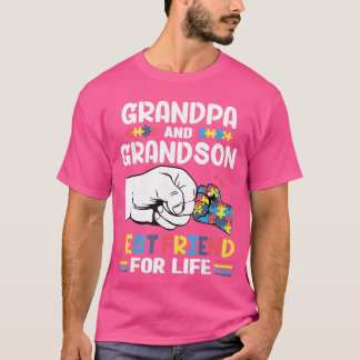 Proud Support Autism Grandpa And Grandson Autism A T-Shirt