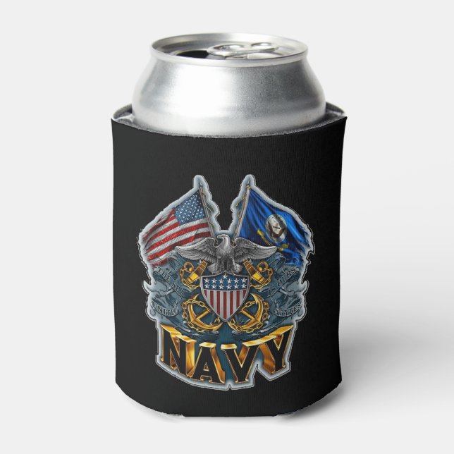 Proud Supporter Navy  |  Can Cooler (Can Front)