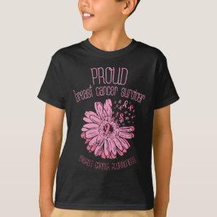 Proud Survivor Daisy Pink Breast Cancer Awareness T-Shirt