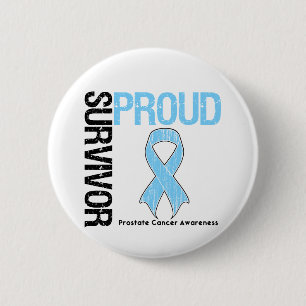Proud Survivor - Prostate Cancer 6 Cm Round Badge