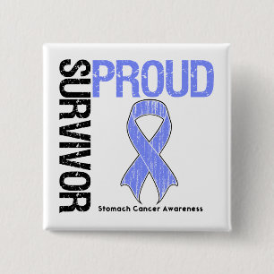 Proud Survivor - Stomach Cancer 15 Cm Square Badge